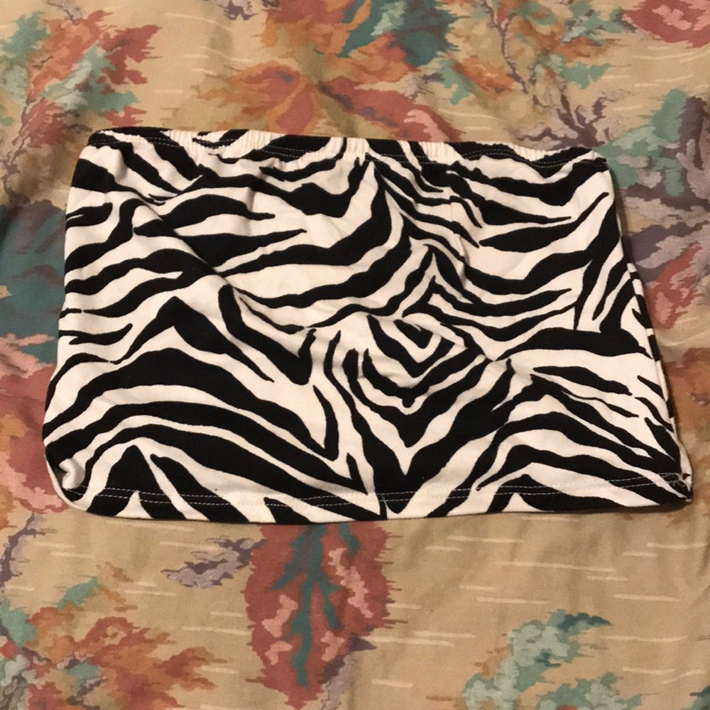 Zebra stripe crop top